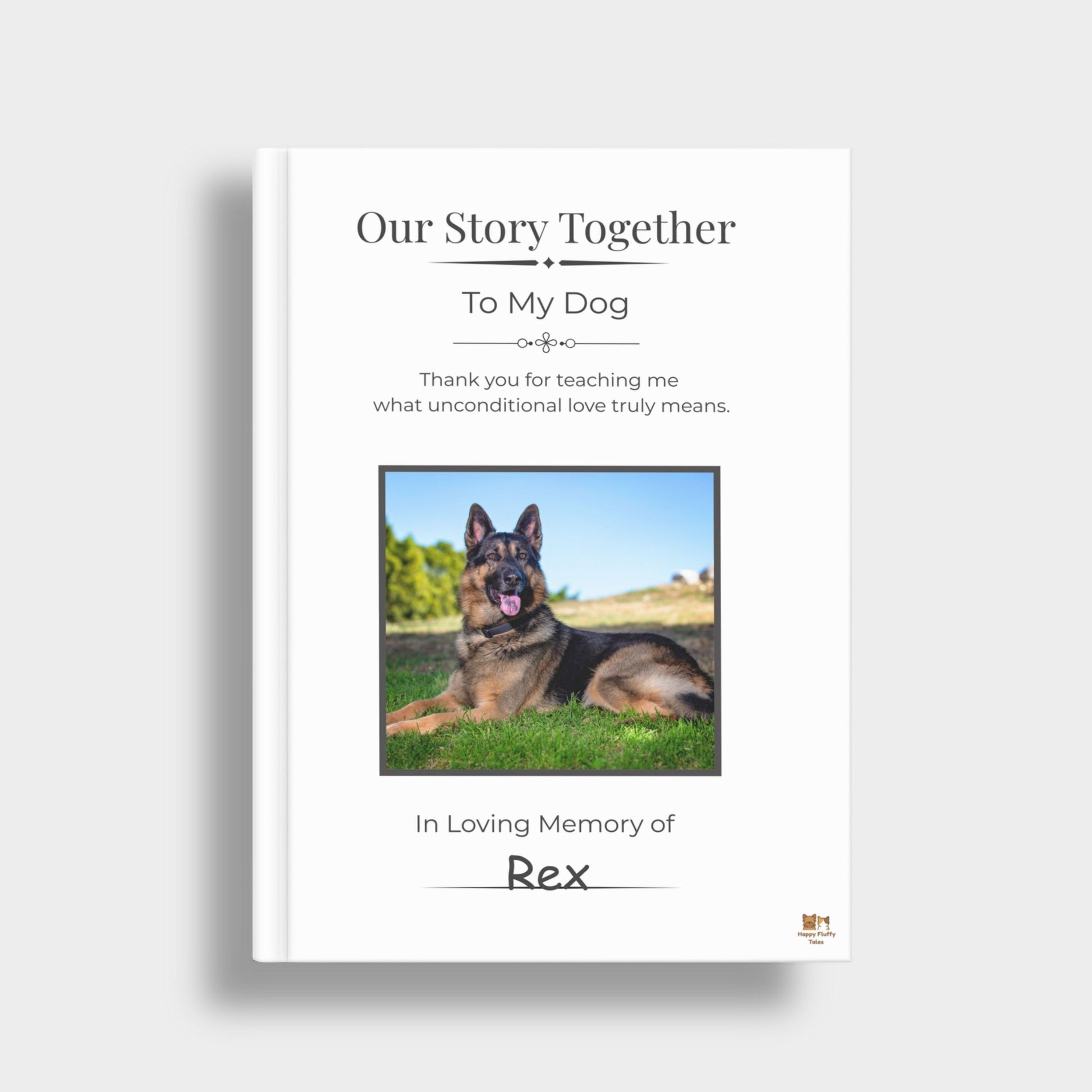 Dog memory journal printable – minimalist style with photo frame and prompts